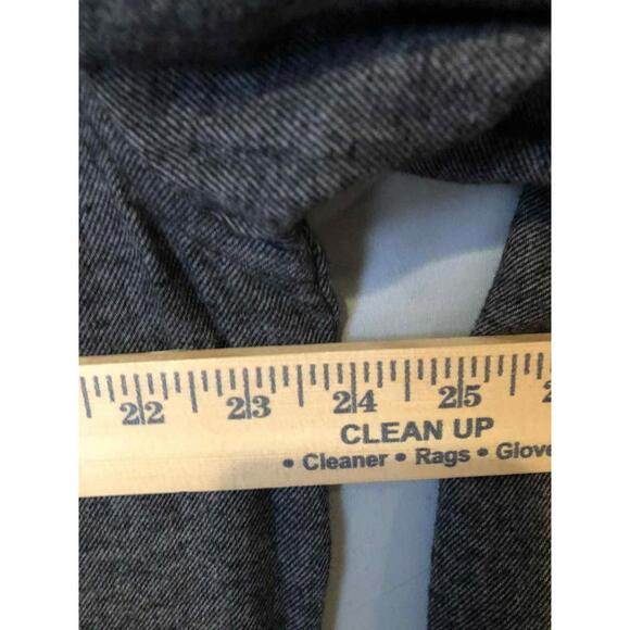 Chaps Performance Flannel Solid Dark Gray Retains Heat/Wicks Moisture NEW sz L - Picture 10 of 10